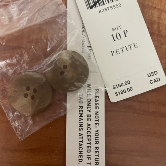 Anthropologie Pilcro Cream Ruffle Button-Front Dress – Size 10P Petite​​ - Picture 8 of 10